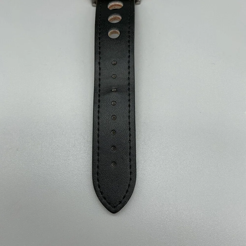 Akribos XXIV AK666XYGB Mens Watch 43mm Moon Phase Leather New Battery